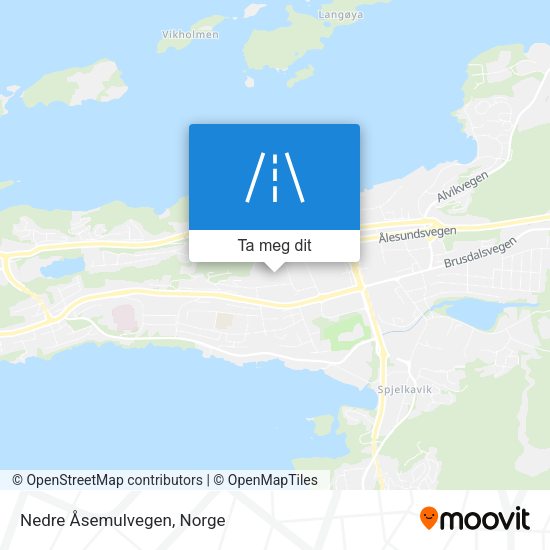 Nedre Åsemulvegen kart