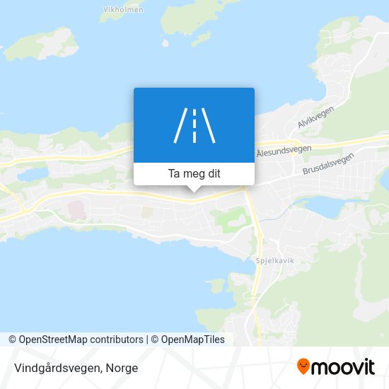 Vindgårdsvegen kart