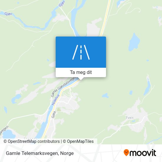 Gamle Telemarksvegen kart