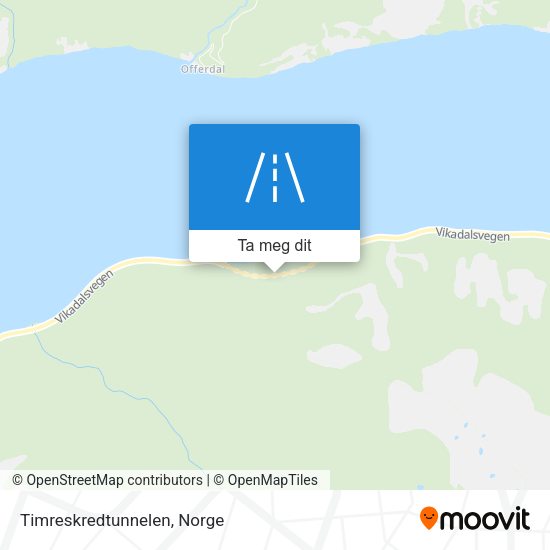 Timreskredtunnelen kart