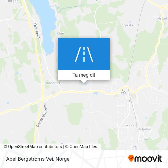 Abel Bergstrøms Vei kart