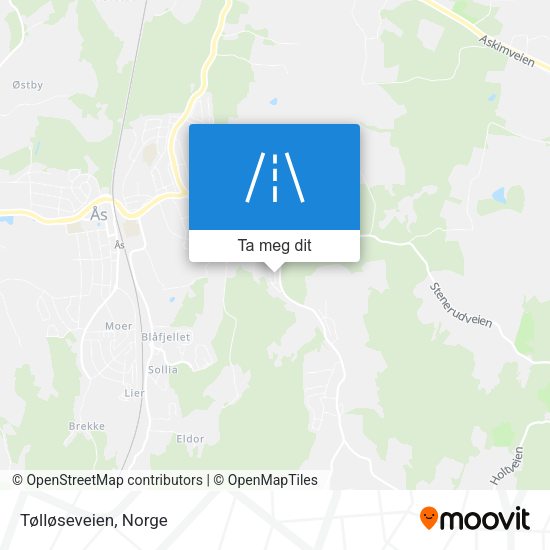 Tølløseveien kart