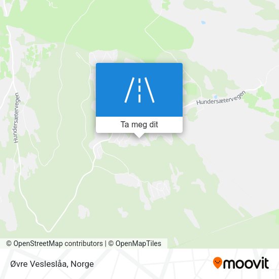 Øvre Vesleslåa kart