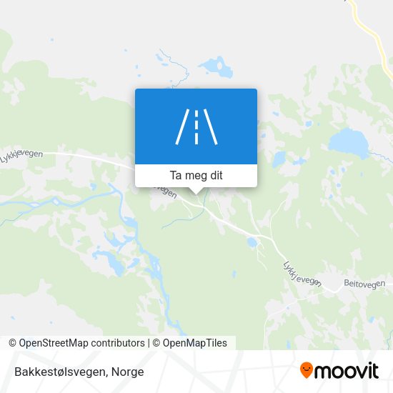 Bakkestølsvegen kart