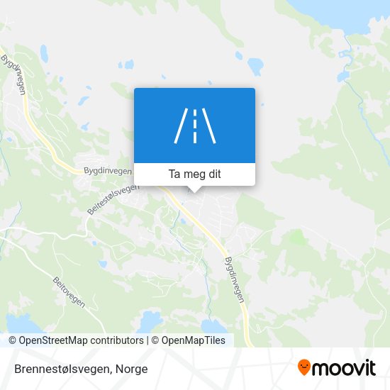 Brennestølsvegen kart