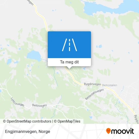 Engjimannvegen kart