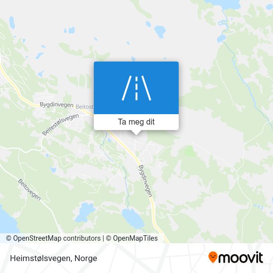 Heimstølsvegen kart