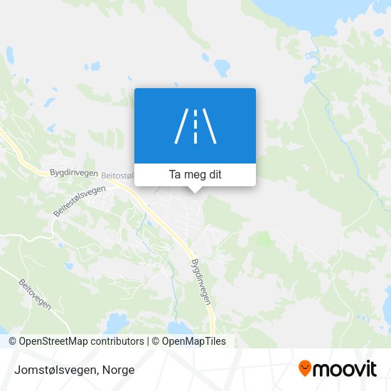 Jomstølsvegen kart