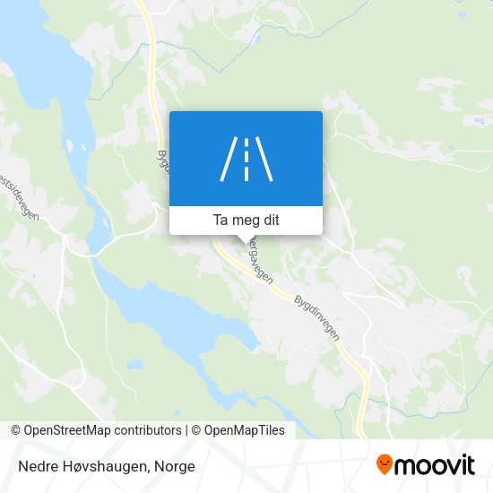 Nedre Høvshaugen kart