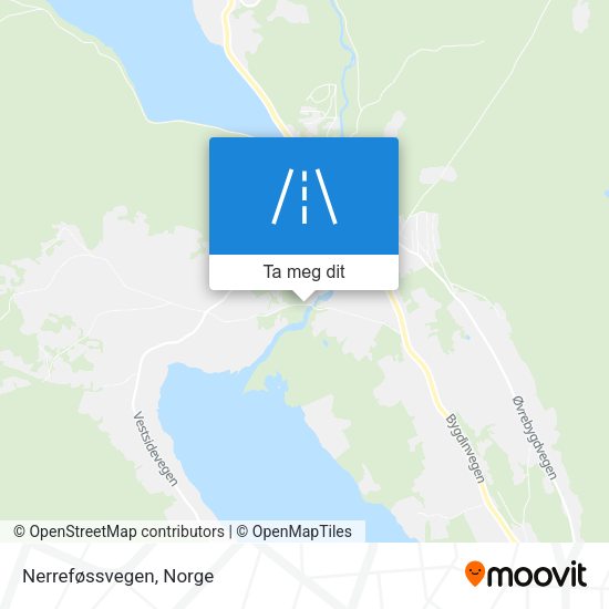 Nerreføssvegen kart