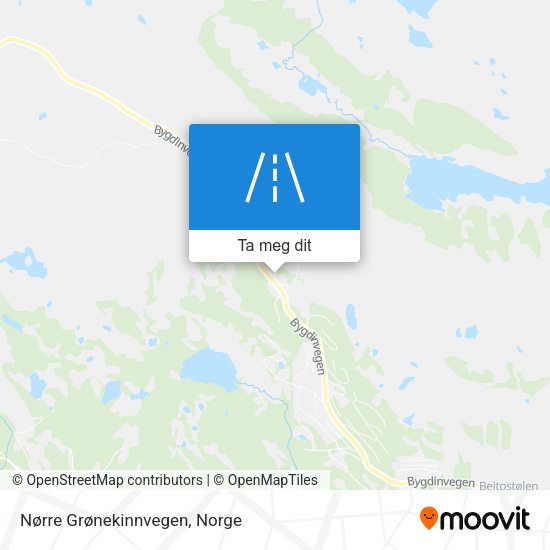 Nørre Grønekinnvegen kart