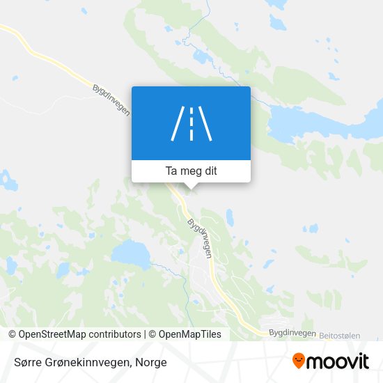 Sørre Grønekinnvegen kart