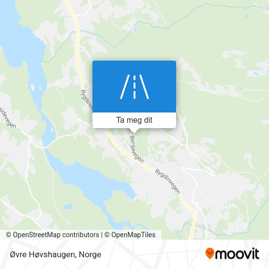 Øvre Høvshaugen kart