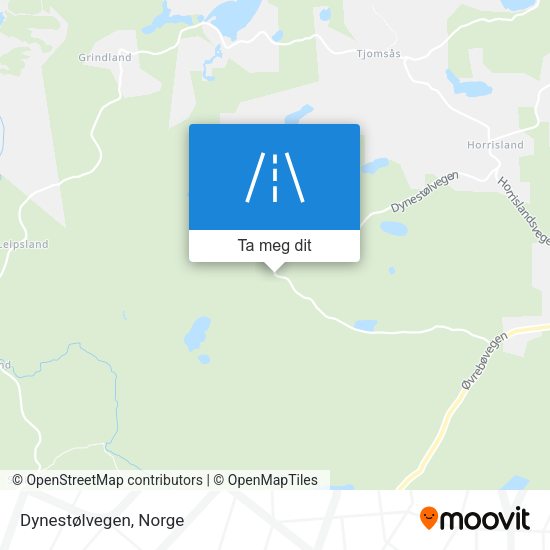 Dynestølvegen kart