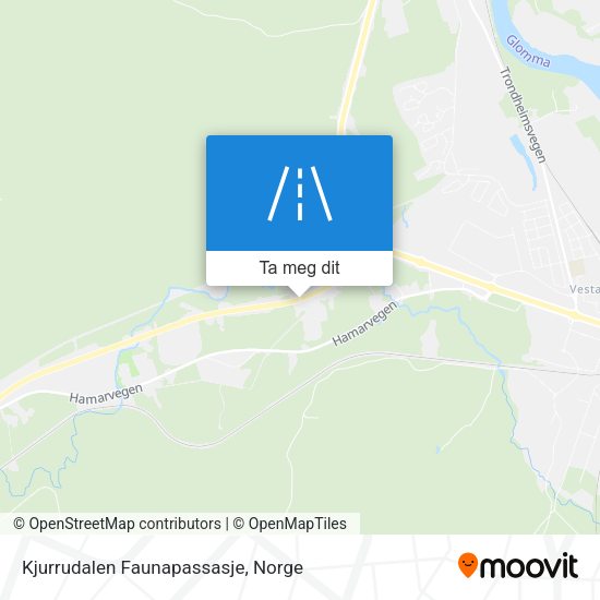 Kjurrudalen Faunapassasje kart