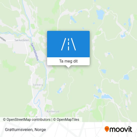 Grøttumsveien kart