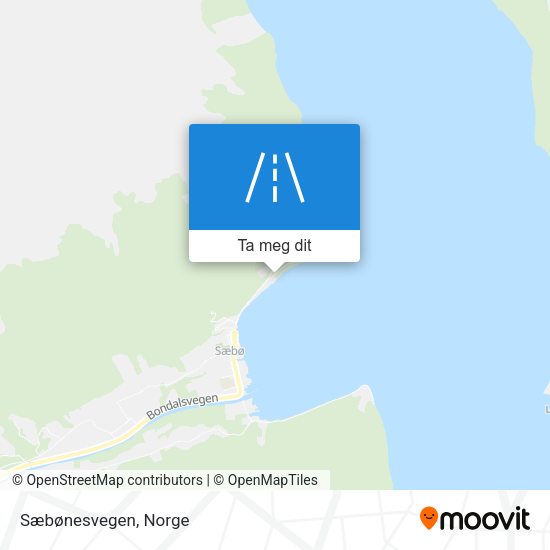 Sæbønesvegen kart