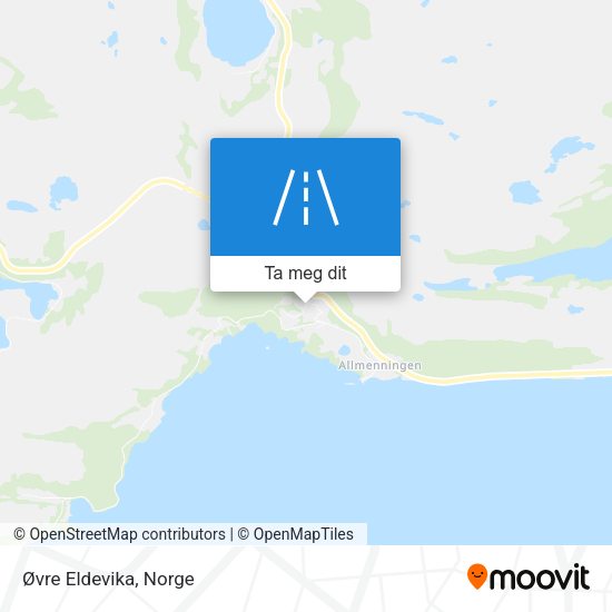 Øvre Eldevika kart