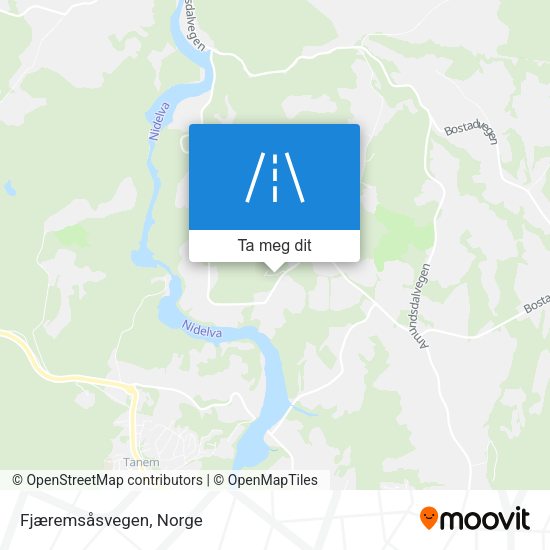 Fjæremsåsvegen kart