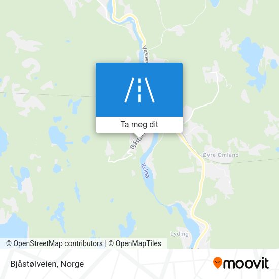 Bjåstølveien kart