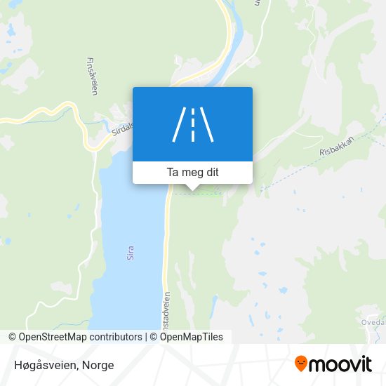 Høgåsveien kart