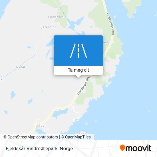 Fjeldskår Vindmøllepark kart