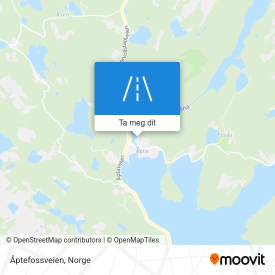 Åptefossveien kart