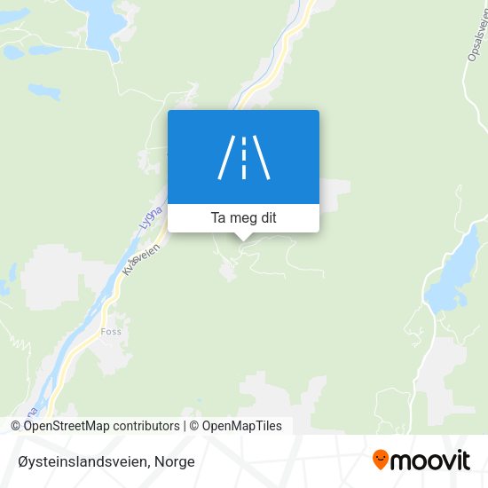 Øysteinslandsveien kart