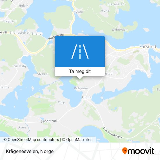 Krågenesveien kart