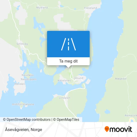 Åsevågveien kart