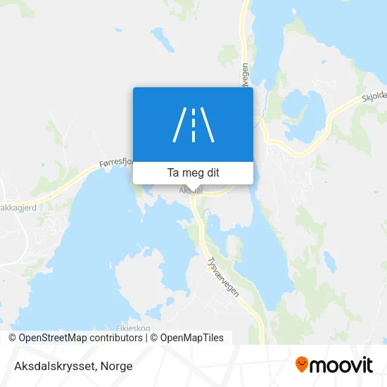 Aksdalskrysset kart