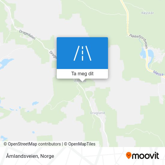 Åmlandsveien kart