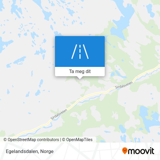 Egelandsdalen kart