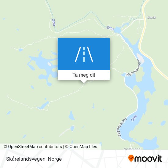 Skårelandsvegen kart