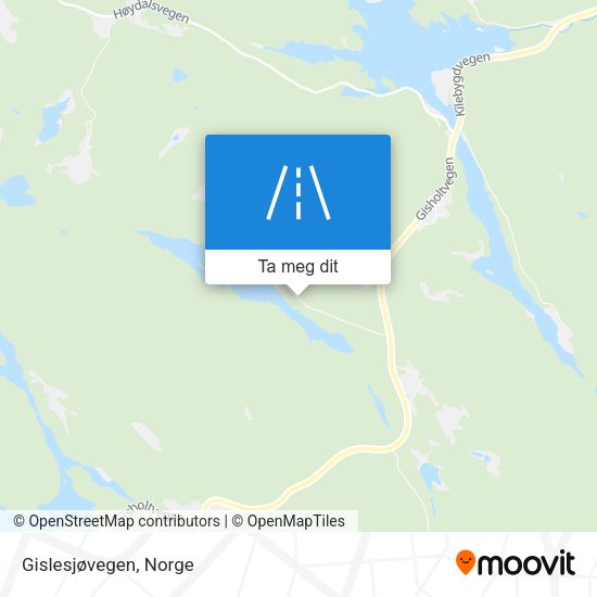Gislesjøvegen kart