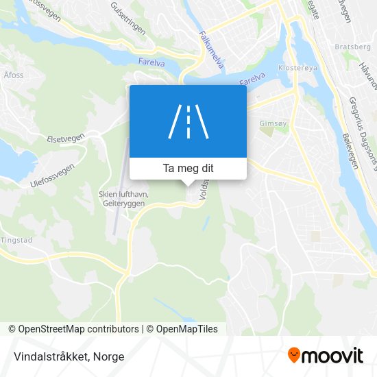 Vindalstråkket kart