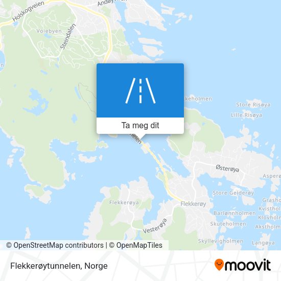 Flekkerøytunnelen kart