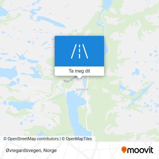 Øvregardsvegen kart