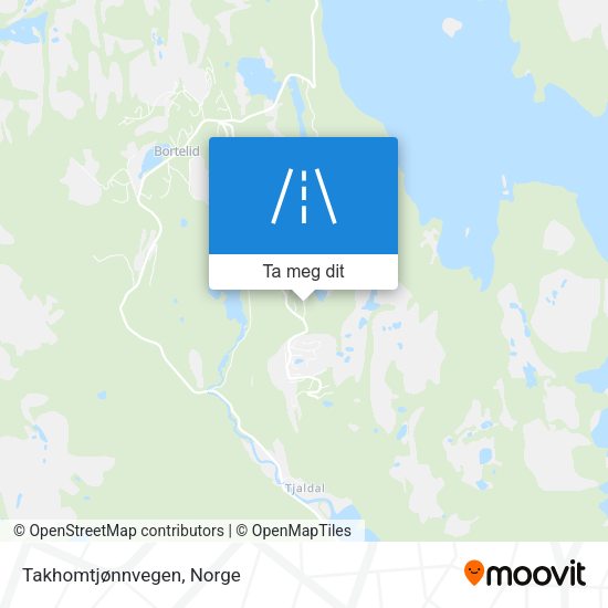 Takhomtjønnvegen kart