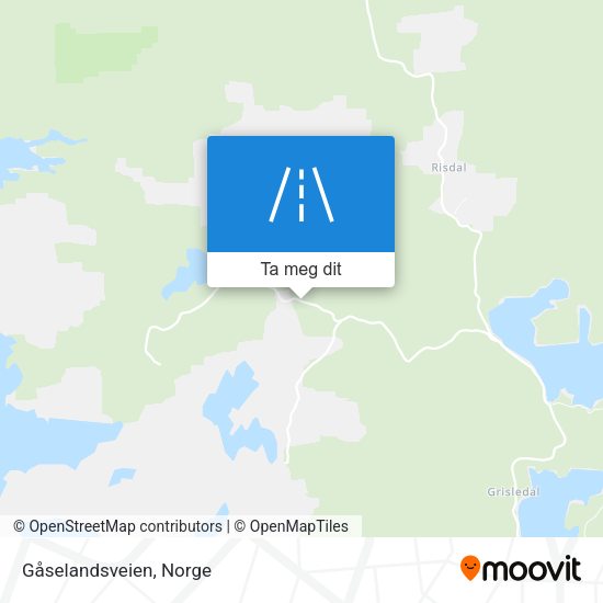 Gåselandsveien kart