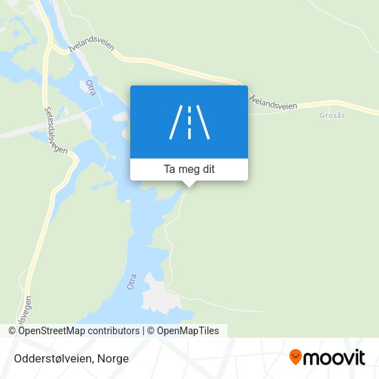 Odderstølveien kart