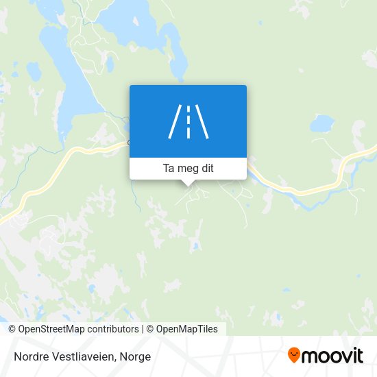 Nordre Vestliaveien kart