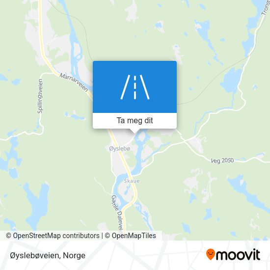 Øyslebøveien kart