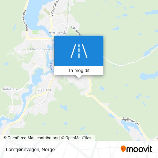 Lomtjønnvegen kart