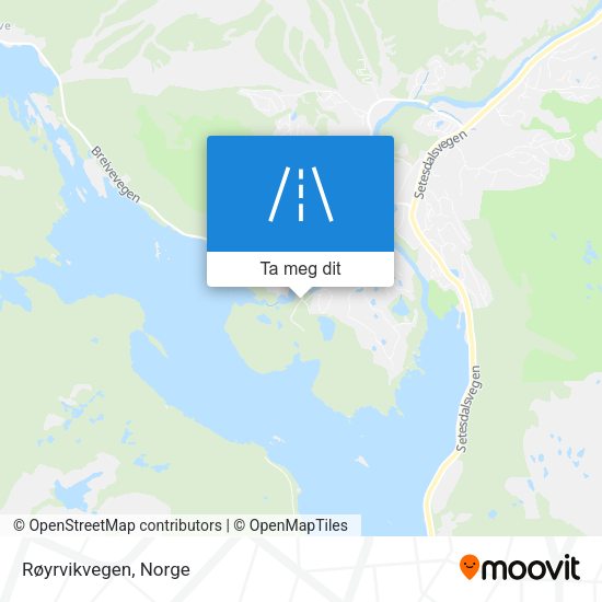 Røyrvikvegen kart