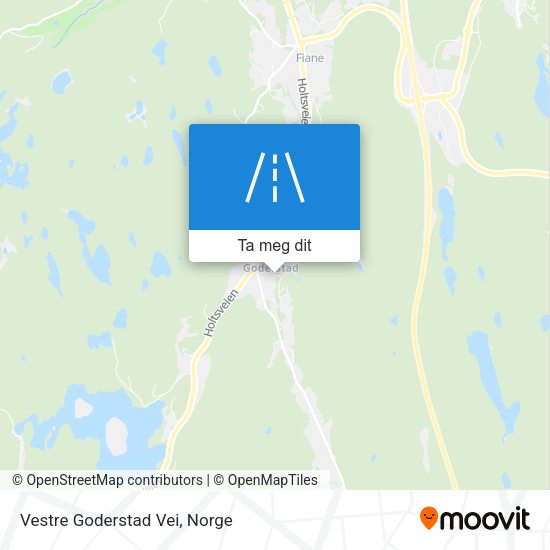 Vestre Goderstad Vei kart