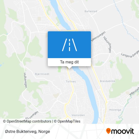 Østre Buktenveg kart