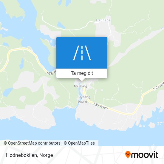 Hødnebøkilen kart