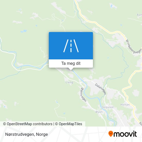 Nørstrudvegen kart