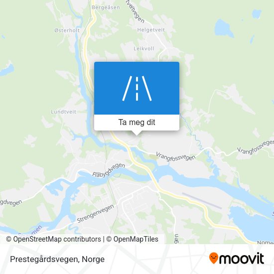 Prestegårdsvegen kart
